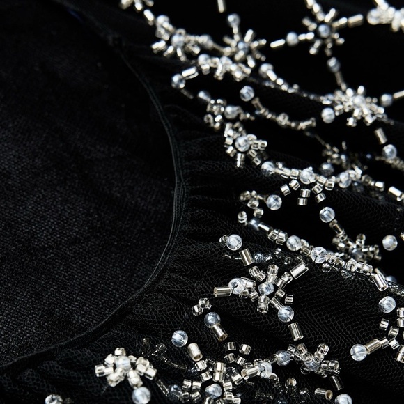 NWT Zara Chic Beaded Jewel Midi Dress - Picture 5 of 17